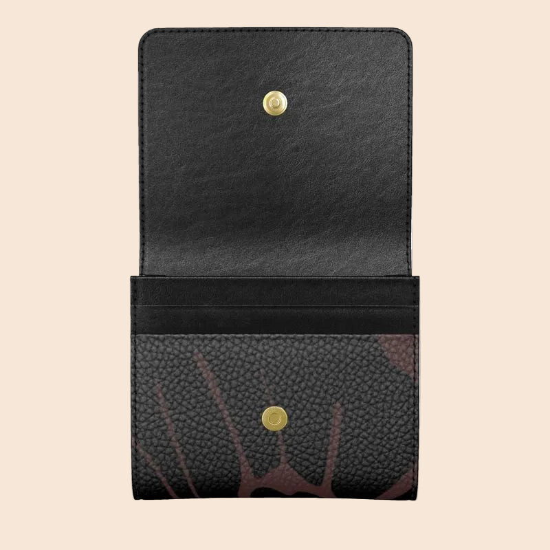 Foldover Leather Purse