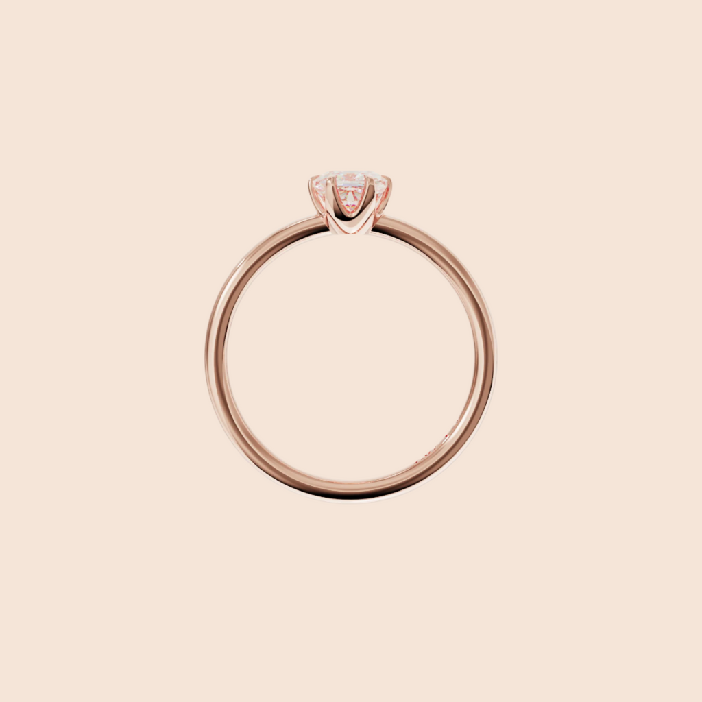 18K Rose Gold Chispa Cushion Engagement Ring