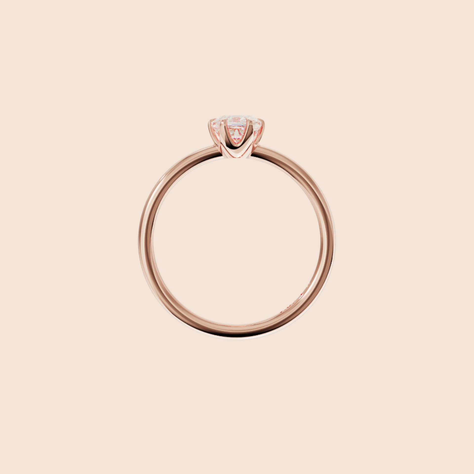 18K Rose Gold Chispa Cushion Engagement Ring