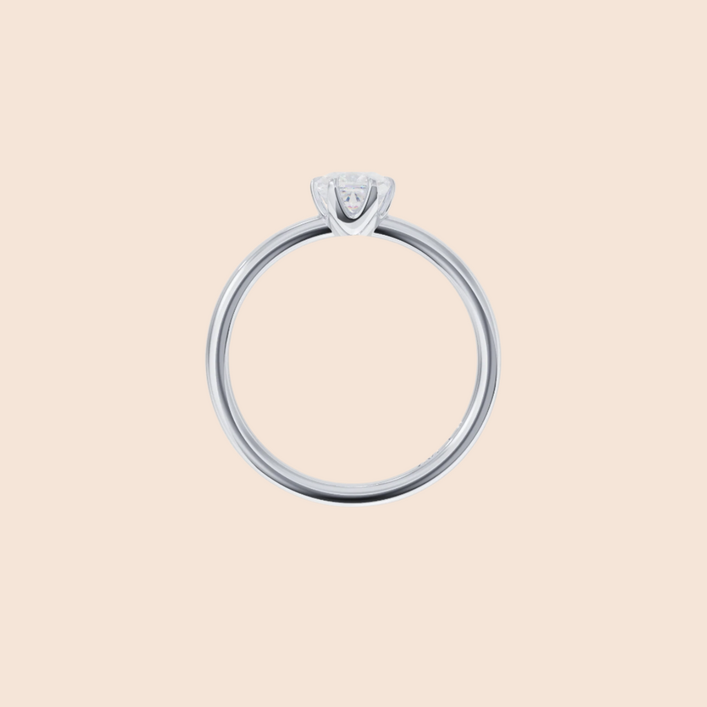 18K White Gold Platinum Chispa Cushion Engagement Ring