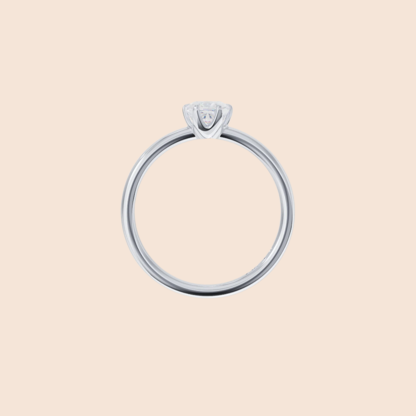 18K White Gold Platinum Chispa Cushion Engagement Ring