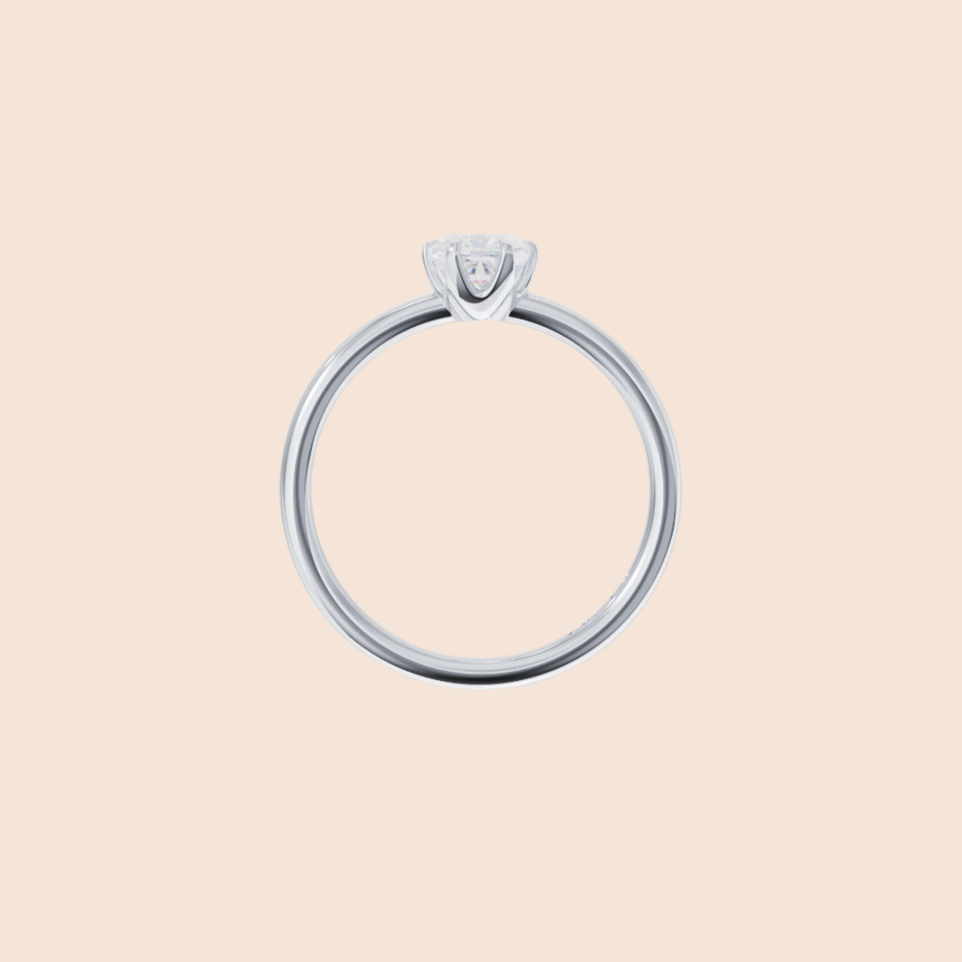 18K White Gold Platinum Chispa Cushion Engagement Ring