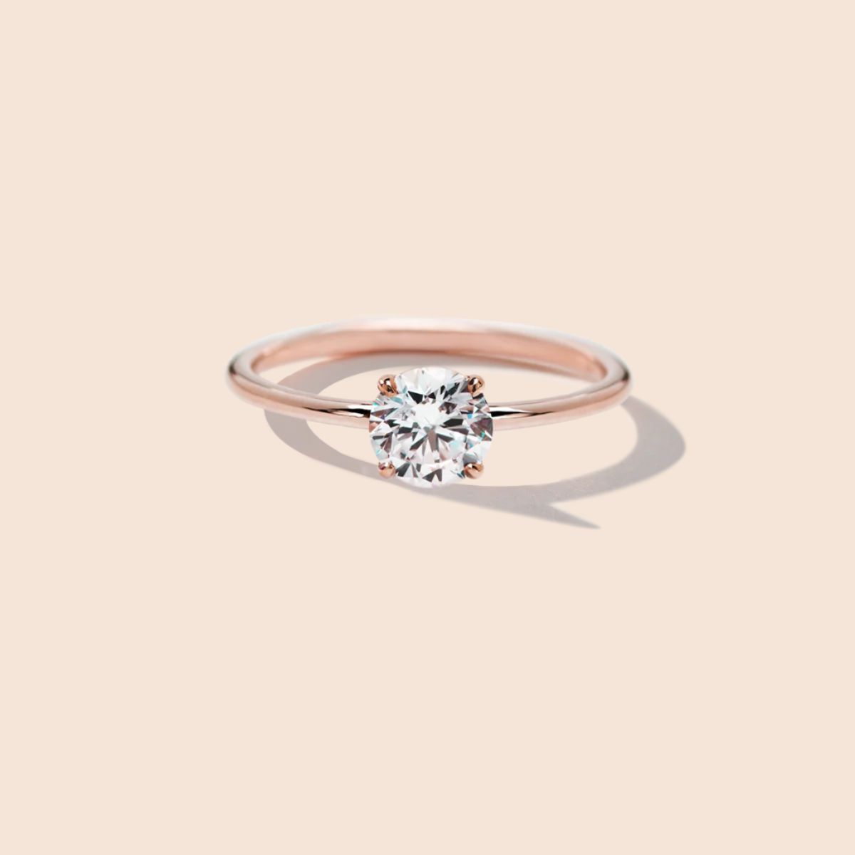 18K Rose Gold Round
