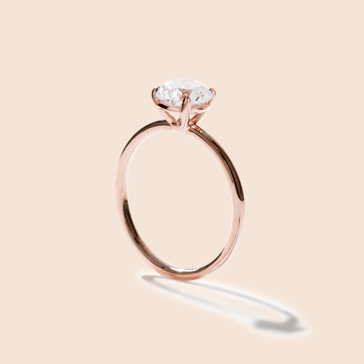 18K Rose Gold Round
