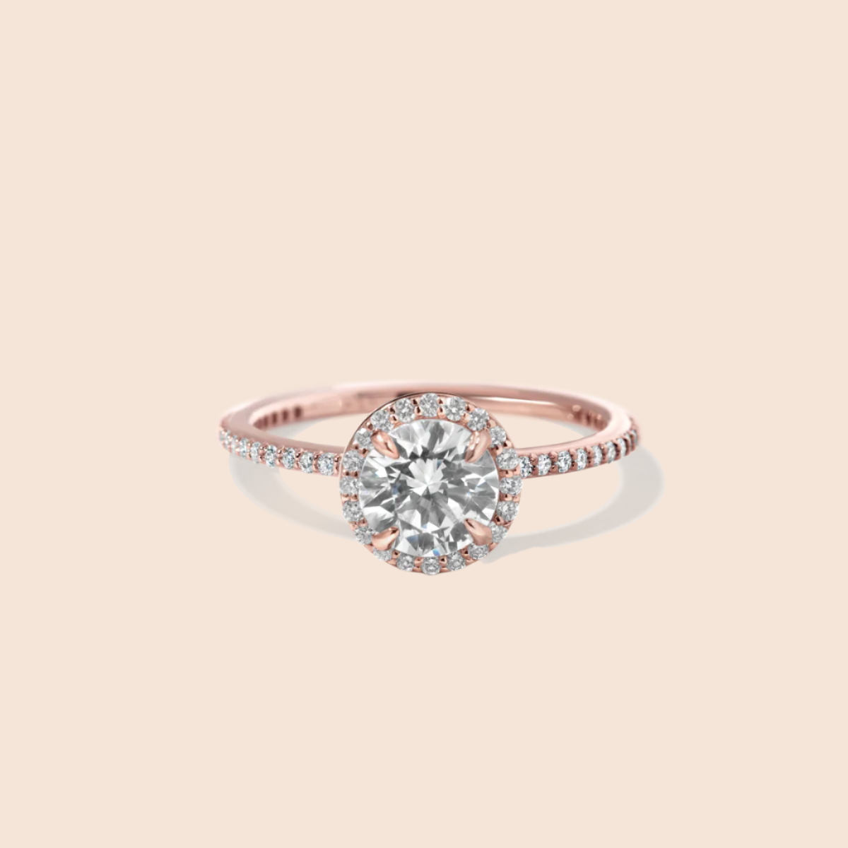 18K Rose Gold Round