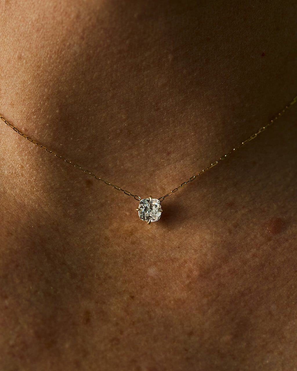 Cushion Diamond Necklace