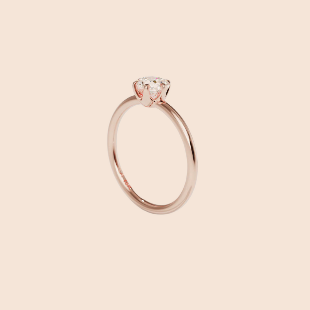 18K Rose Gold Chispa Cushion Engagement Ring