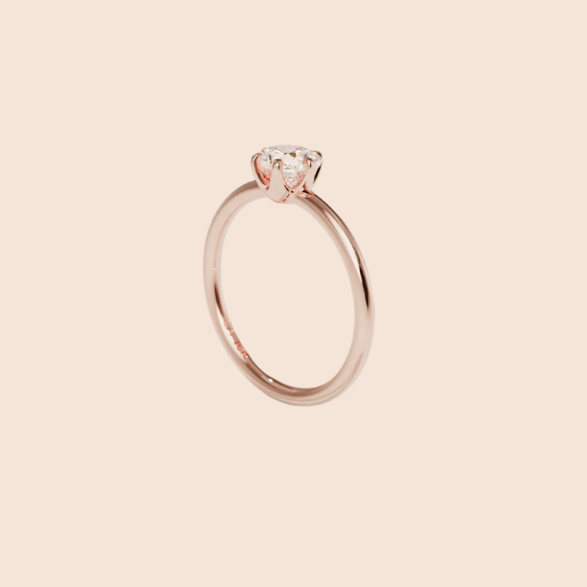 18K Rose Gold Chispa Cushion Engagement Ring