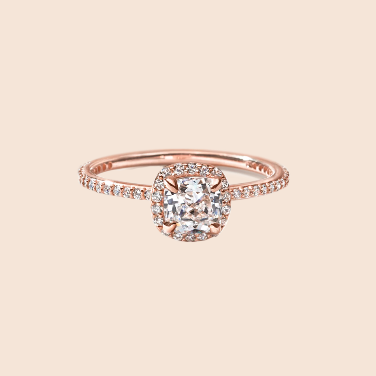 18K Rose Gold Cushion