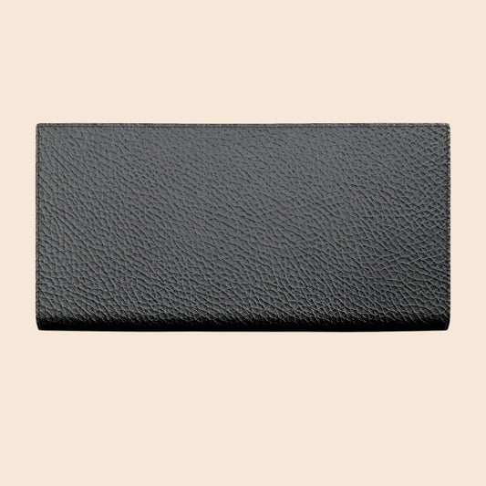 Elegant Luxia luxury travel wallet in black leather for secure organization while traveling